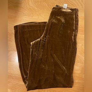 Massimo Dutti Velvet Wide Leg Pant-size 2